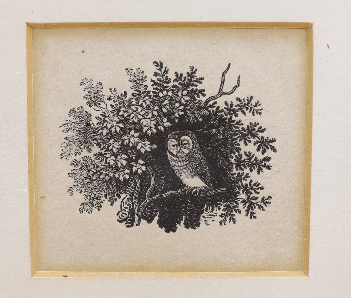 Thomas Bewick (1753-1828) two wood cuts/engravings together with a pencil sketch of a mother and child, inscribed William Frost verso, largest 10 x 7cm
